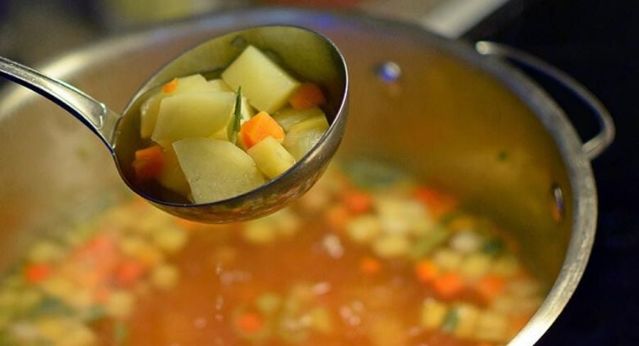 Proceso para espesar una sopa