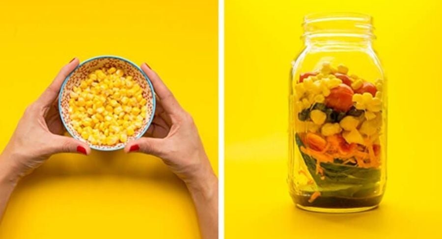 ensalada para llevar al trabajo