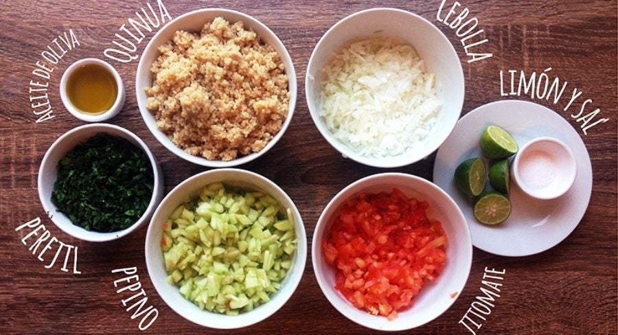 ingredientes de tabule de quinua