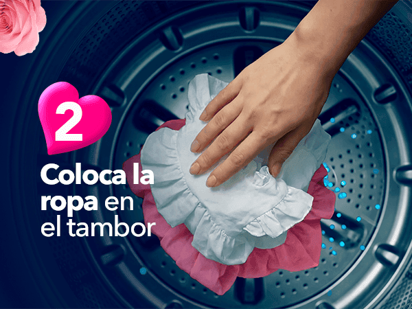 paso 2: coloca la ropa en el tambor