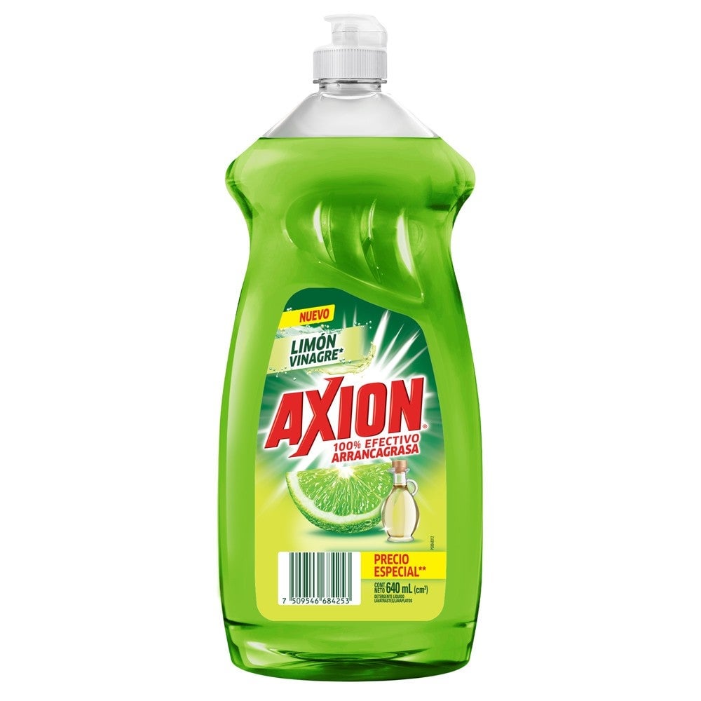 Jabón líquido para trastes AXION Limón y Vinagre 640 ml