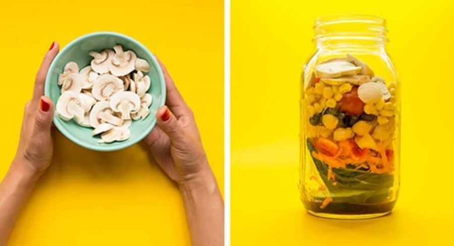 ensalada para llevar al trabajo