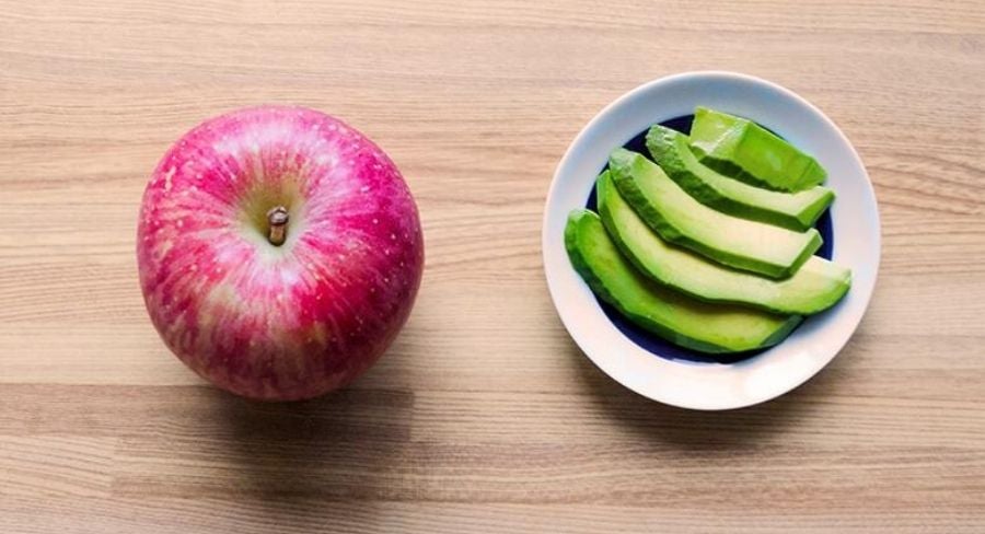 Aguacate y puré de manzana para sustituir el huevo