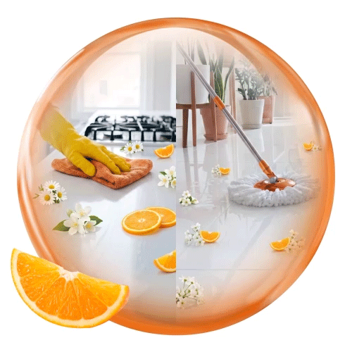 Fabuloso Energia Naranja, Pisos y Cocina