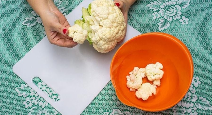 puré de coliflor y queso parmesano