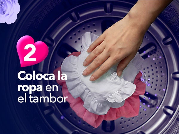 paso 2: coloca la ropa en el tambor