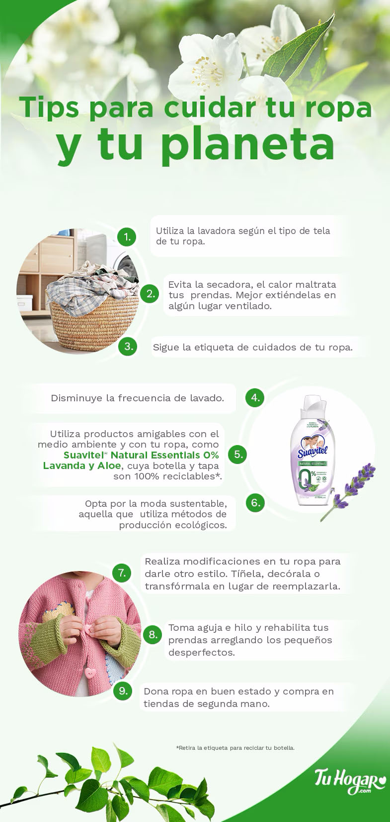 Tips para cuidar tu ropa y el medio ambiente