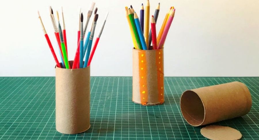 Los tubos de cartón pueden ser objetos útiles para el hogar