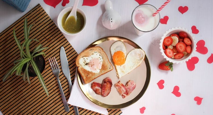 desayuno para San Valentín