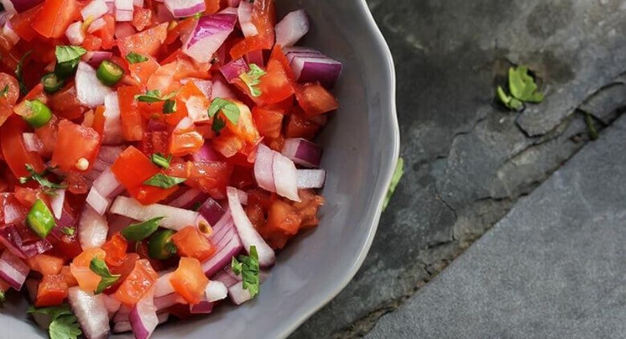 tomate, la cebolla y el pimentón