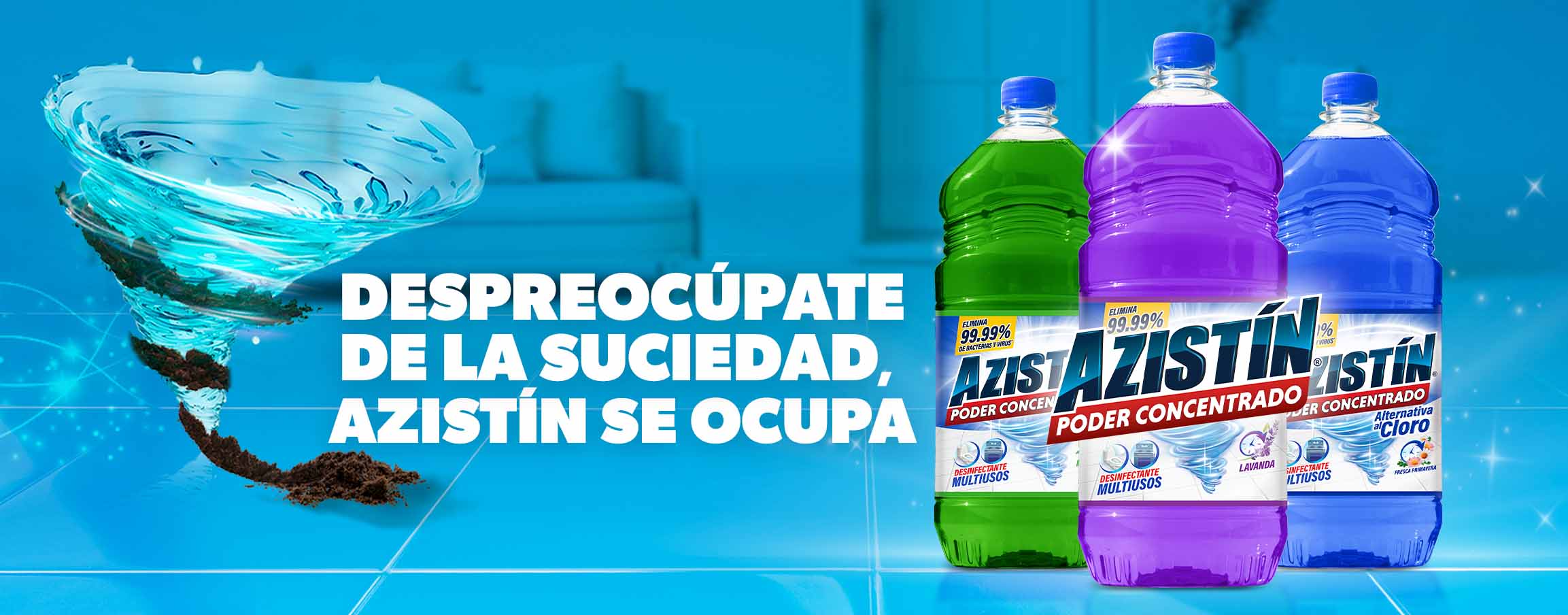 Su poderosa y exclusiva fórmula limpia superficies difíciles. 