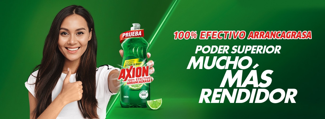 Axion® Complete Poderoso en Plástico. Remueve bacterias. Anti olores. Limpieza profunda