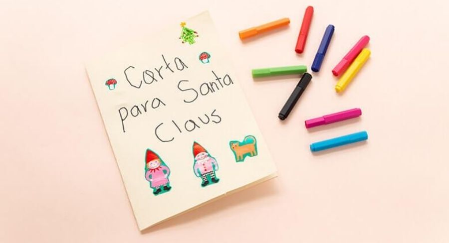 elementos para realizar carta a Santa Claus