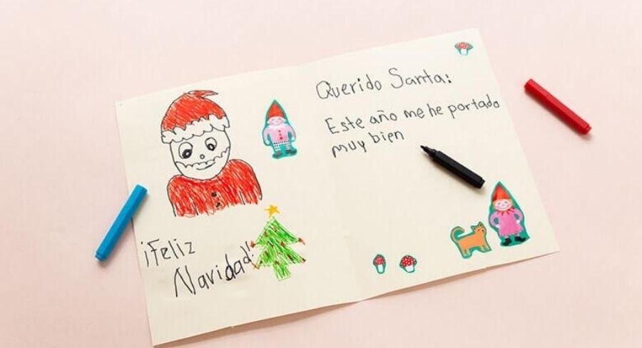 elementos para realizar carta a Santa Claus