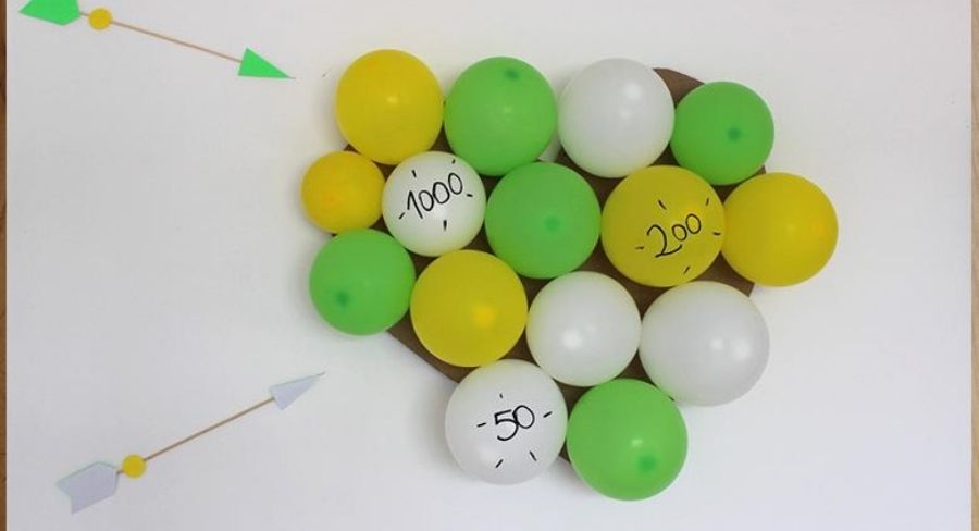 globos en la pared