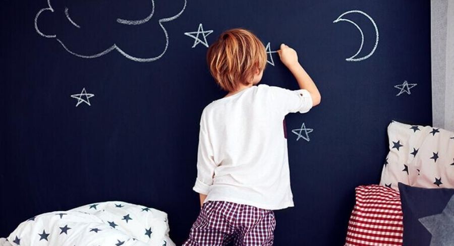 Ideas para pintar un cuarto: pintura de pizarra