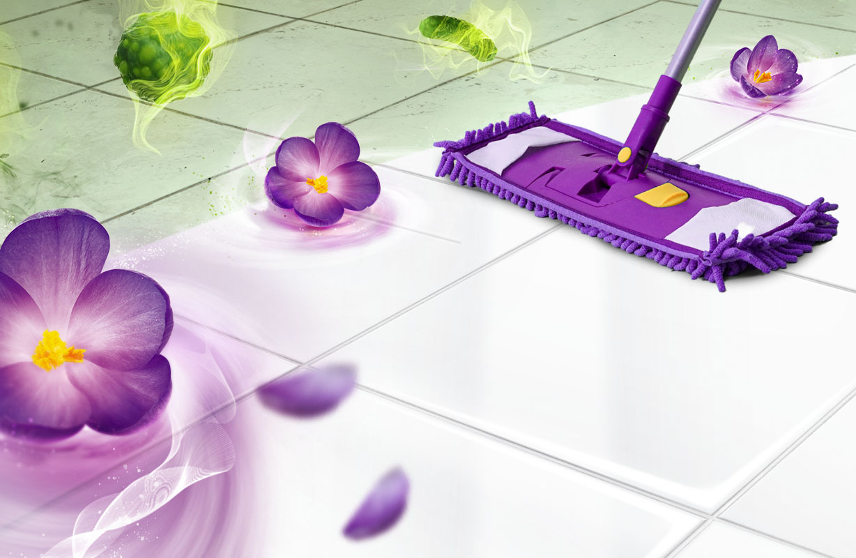 Limpia pisos, baños, paredes y otras superficies. Elimina malos olores causados por polvo, grasa y mugre