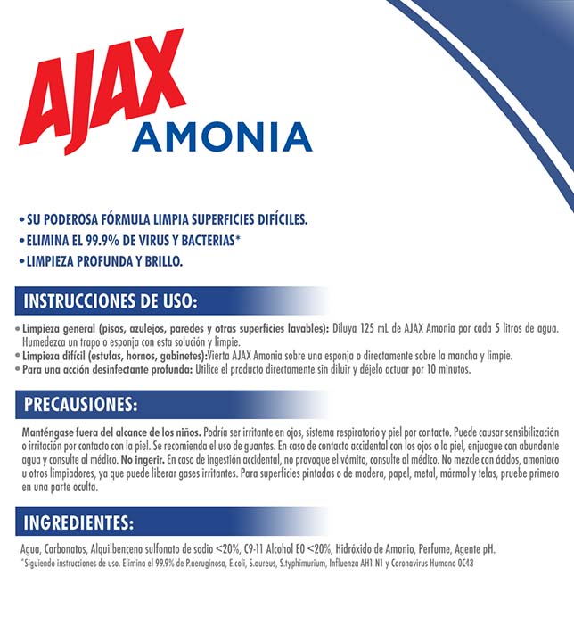 Ajax - Amonia | Instrucciones de uso