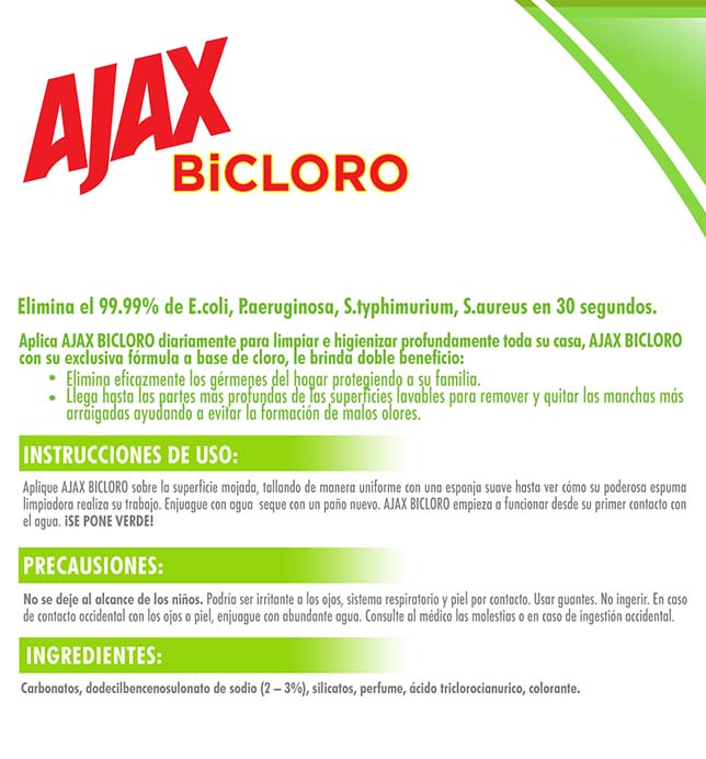 Ajax - Bicloro | Instrucciones de uso