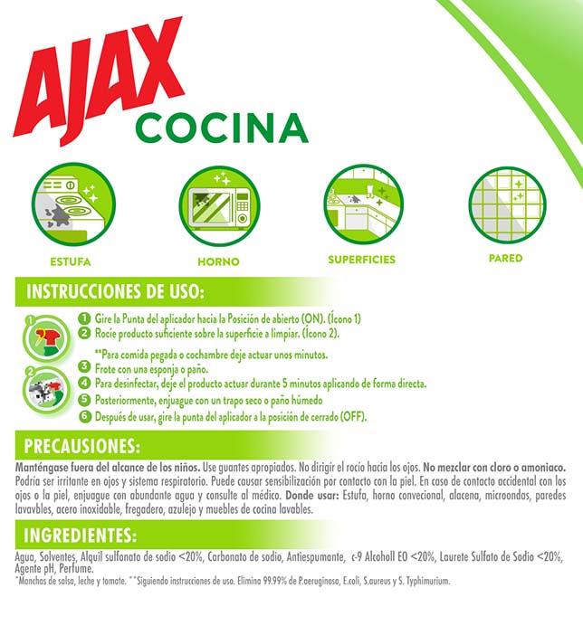Ajax - Cocina | Instrucciones de uso