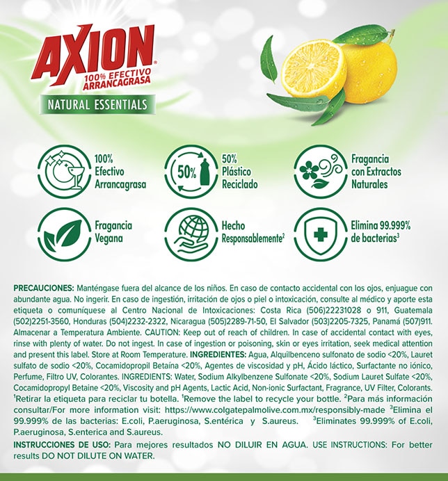 Axion - Natural Essentials - Eucalipto y cítricos | Instrucciones de uso