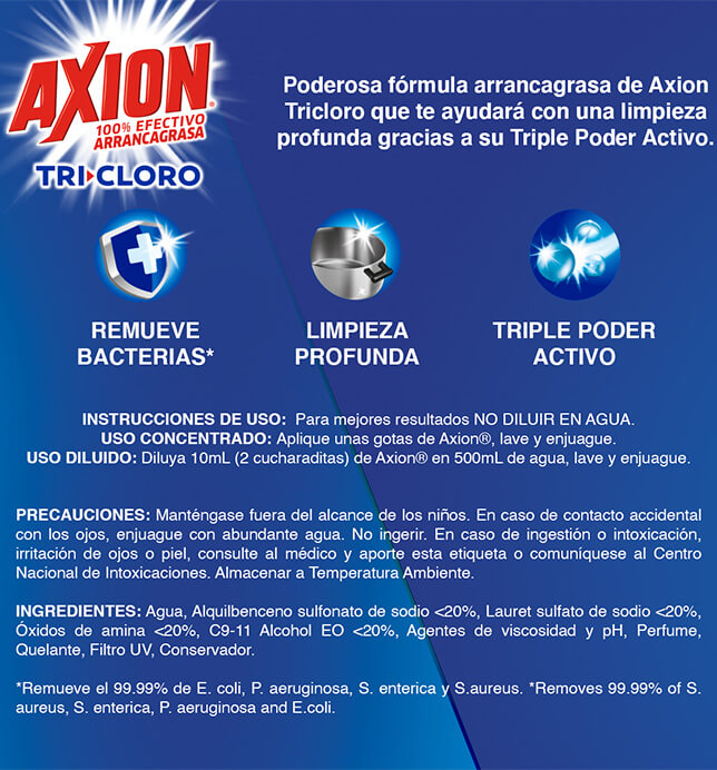 Axion - Tricloro | Instrucciones de uso