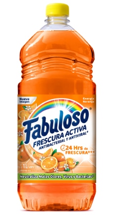 Fabuloso® Frescura Activa Antibacterial y Antiviral | Energía Naranja | 1 litro