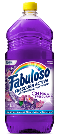 Fabuloso® Frescura Activa Antibacterial y Antiviral | Fresca Lavanda | 1 litro