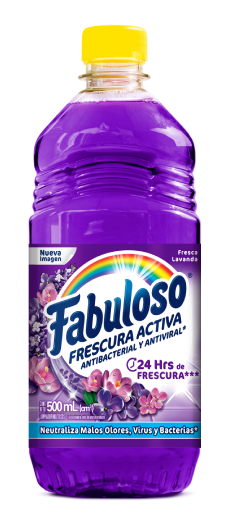 Fabuloso® Frescura Activa Antibacterial y Antiviral | Fresca Lavanda | 500ml