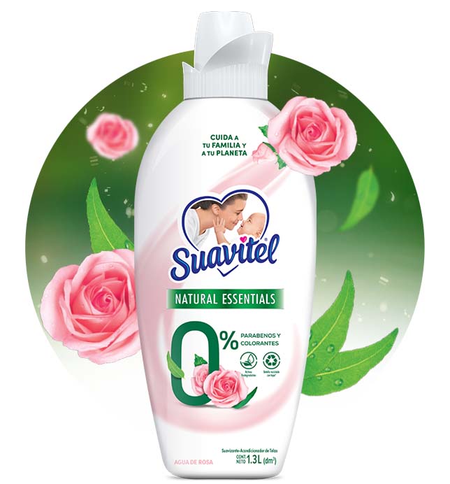 Suavitel - Natural Essentials - Agua de rosa | 1.3 litros 