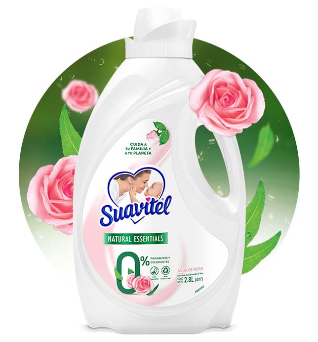 Suavitel - Natural Essentials - Agua de rosa | 2.8 litros 