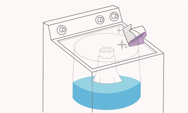  Lava tu ropa con tu detergente habitual y agrega 2 tapas del suavizante para ropa Suavitel al agua de tu último ciclo de enjuague 