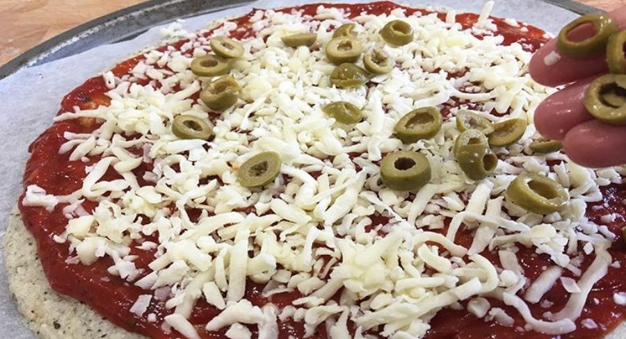 Masa de pizza sin harina