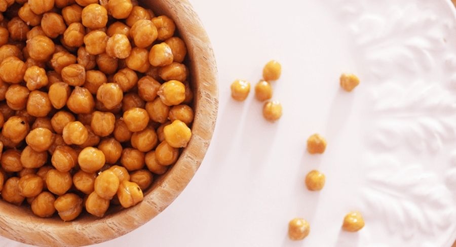 Receta de snack saludable con garbanzos