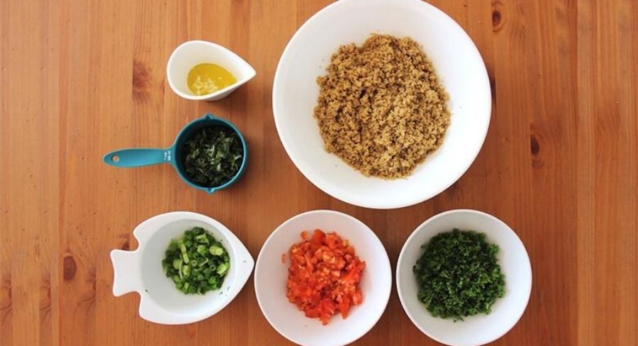 Ingredientes tabule de quinua