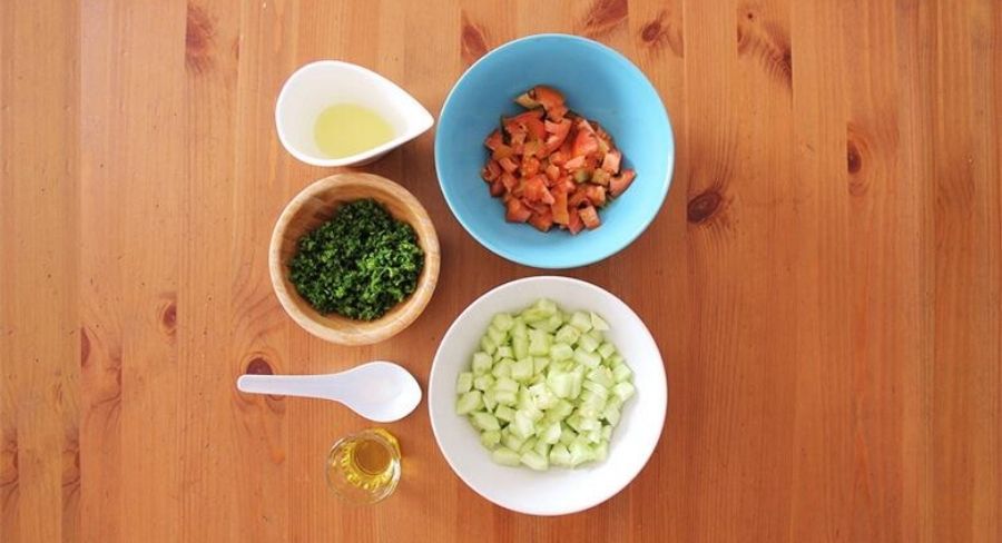 Ingredientes ensalada refrescante