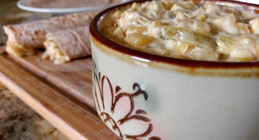 Rajas con crema y queso