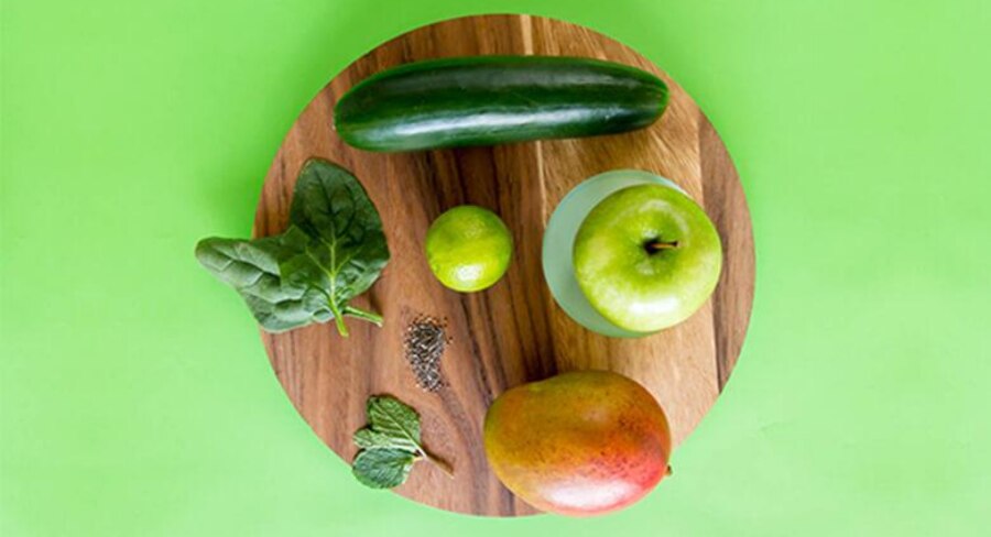 Ingredientes de jugo verde, receta buena para la salud