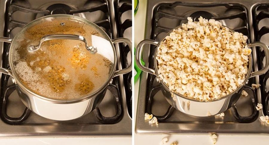 Palomitas con caramelo hechas en casa