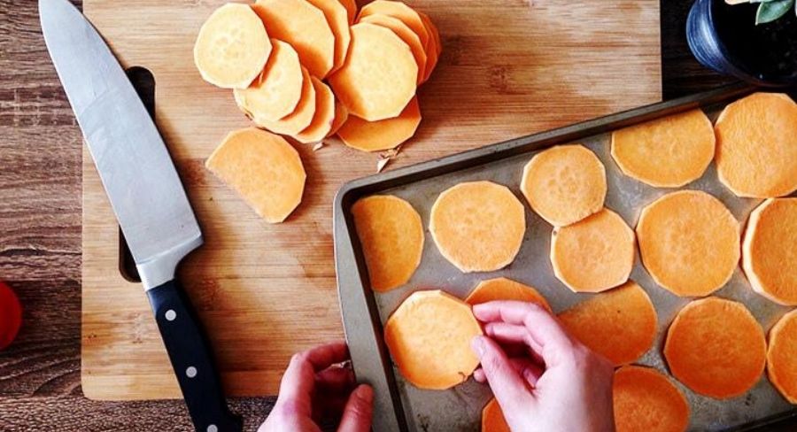 receta de chips de camote