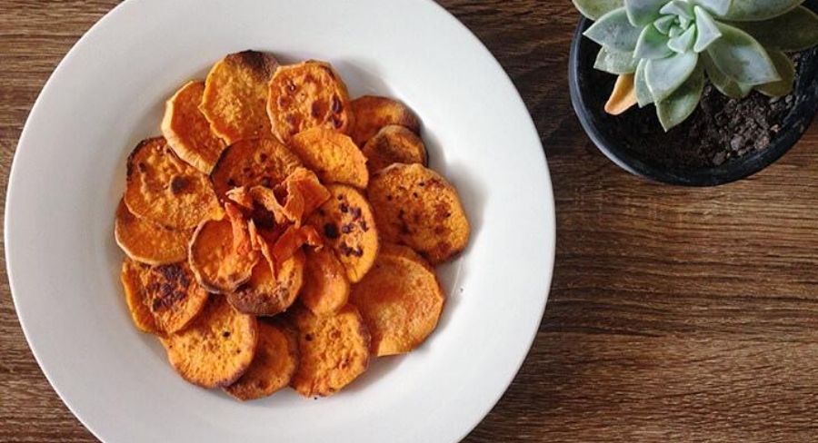 chips de camote listas