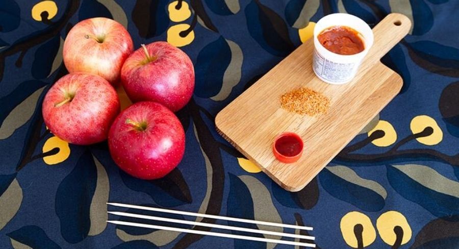 receta fácil para preparar manzanas con chamoy