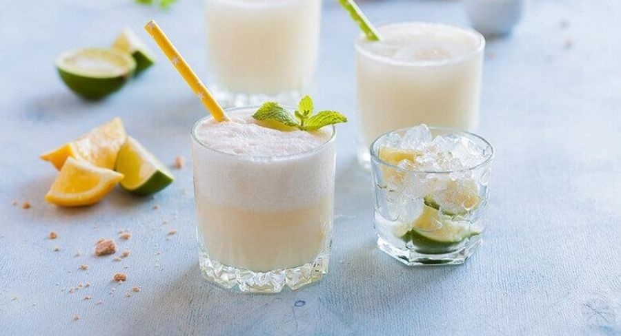 copas de lima con leche condensada 