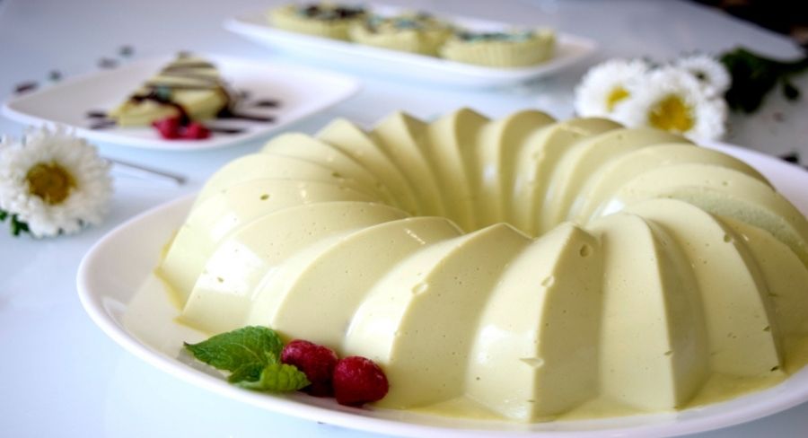 Gelatina de aguacate y menta