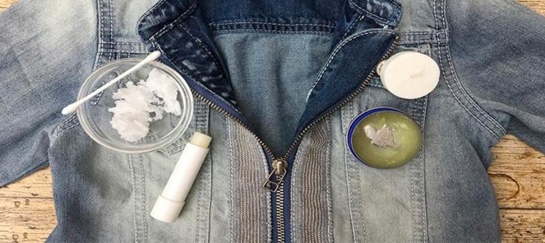 chaqueta de jean con cierres 