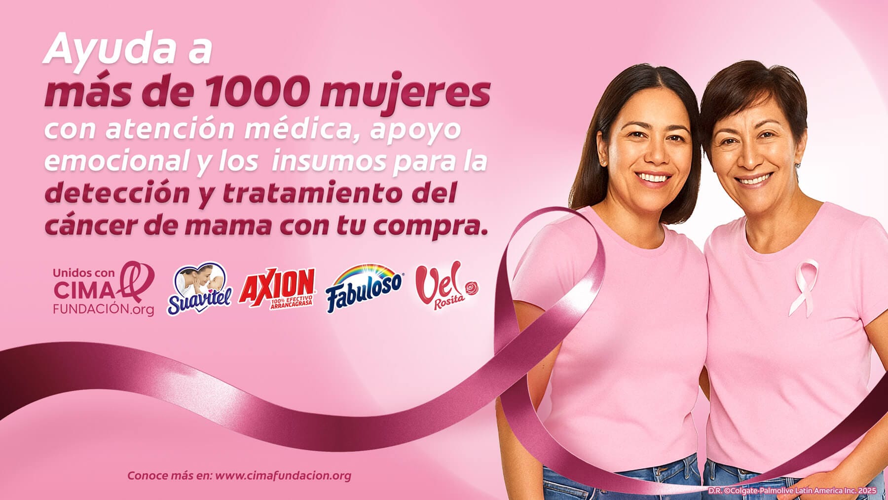 Ayuda a más de 1000 mujeres con atención médica, apoyo emocional y los insumos para la detección y tratamiento del cáncer de mama con tu compra.