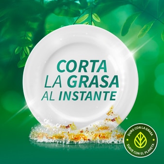 Arranca la grasa más pegada y los malos olores fácilmente, mientras deja en tus platos un agradable aroma a limón