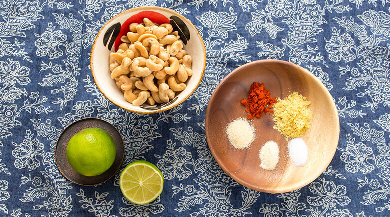 Ingredientes para hacer queso vegano