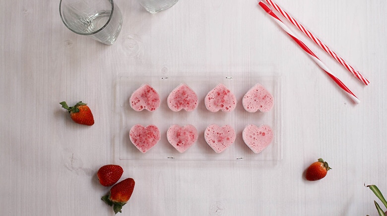 Desayuno perfecto para San Valentín: Hielos en corazón