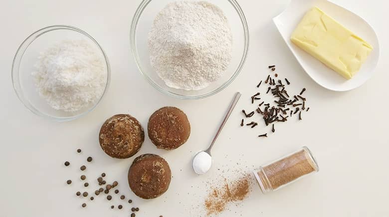ingredientes para preparar besitos de coco